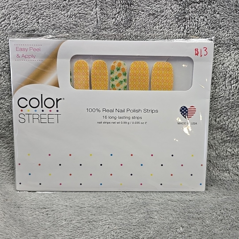 Color Street Nail Strips PINEAPPLE PARADISE‎ Retired NIP Rare Yellow Green